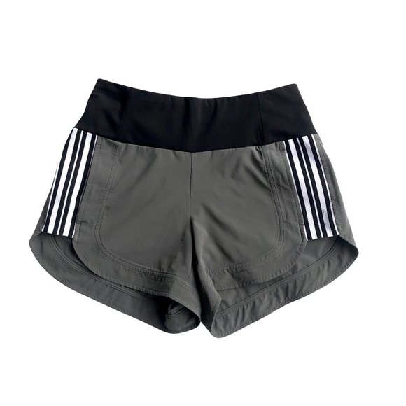 Athleta Pants - Athleta Ascender Shorts Gray Black Side Stripe Athletic Lightweight Size 2